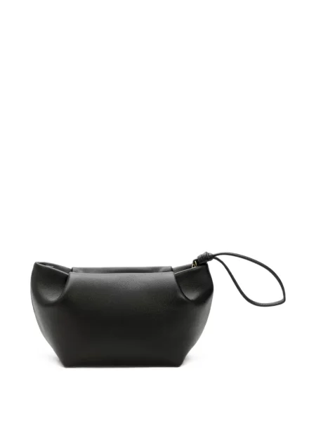 Δερμάτινος clutch La Portegna μαύρο