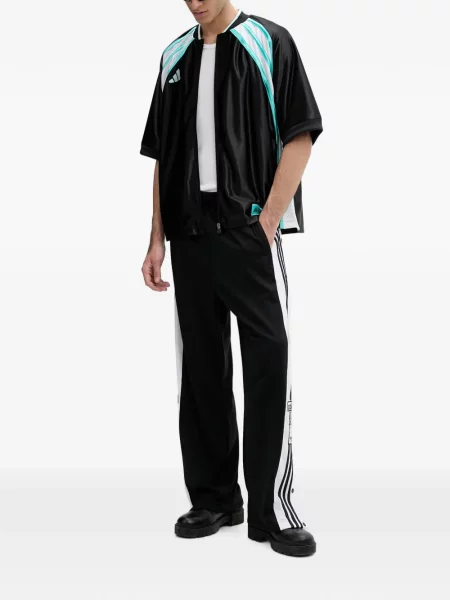 Tricou Adidas cu imagine plasă cu dungi negru