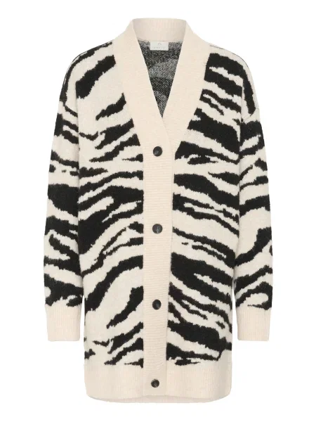 Kaffe Pletena jopa Sandra črna bela