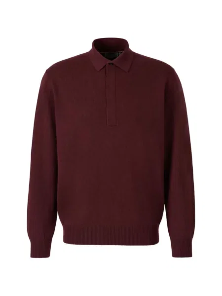 Lung tricou polo Canali roșu