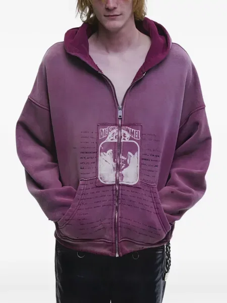 Hoodie Enfants Riches Déprimés με φθαρμένο εφέ μωβ