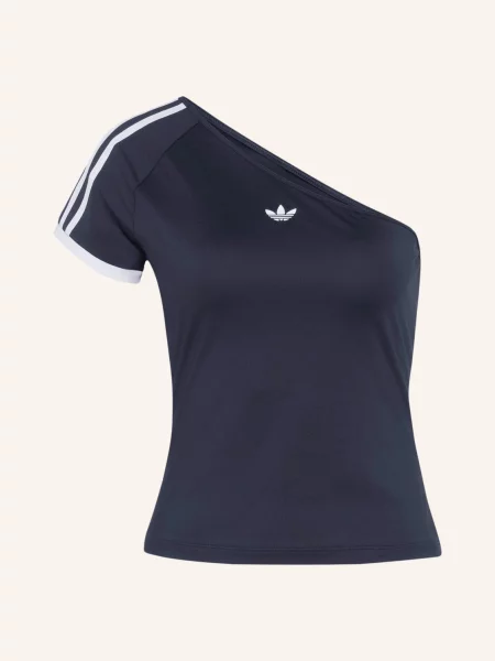 Adidas Originals Tričko S Jedním Ramínkem A Pruhy Z Galonu černá bílá