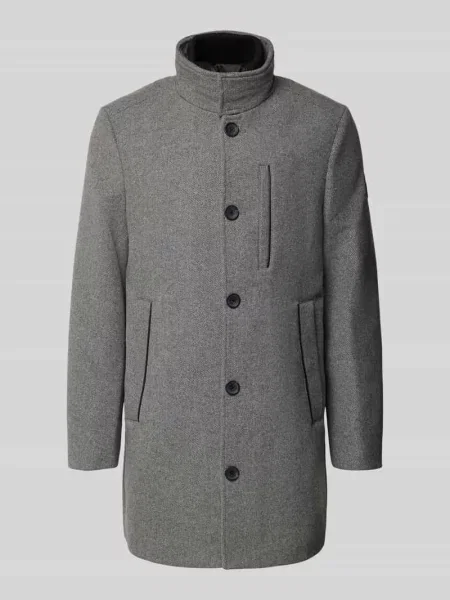 Płaszcz wełniany o kroju regular fit ze stójką Tom Tailor