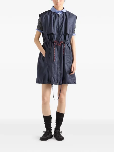Rochie mini Prada fără mâneci de costum albastru