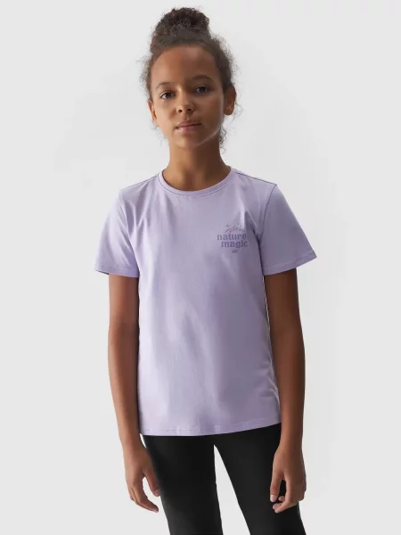 4F koszulka t-shirt dla dziewczynek fioletowy
