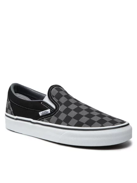VANS Batai be raištelių Classic pilka / juoda balta