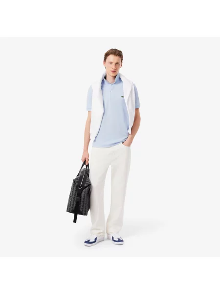 Поло Lacoste голубое