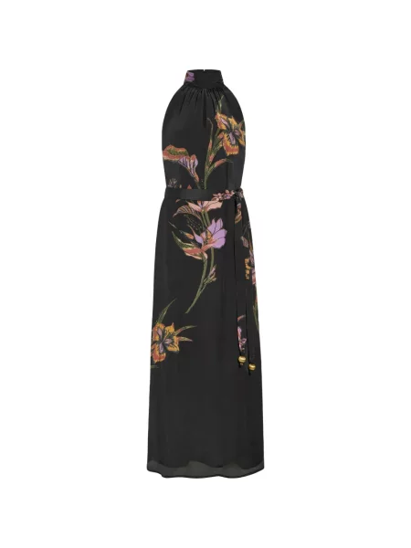 Rochie maxi Marie Oliver cu model floral cu imagine negru