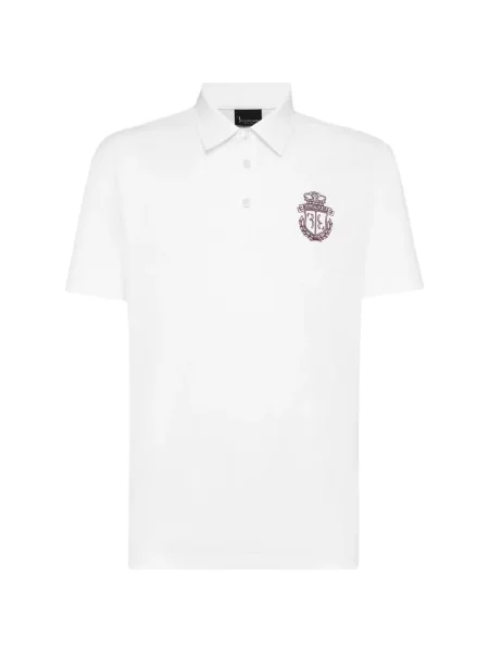 Tricou polo Billionaire cu broderie alb
