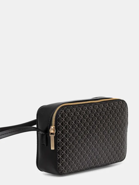 Geantă Calvin Klein Emblem Aop Elongated Camera Bag Black Universal negru