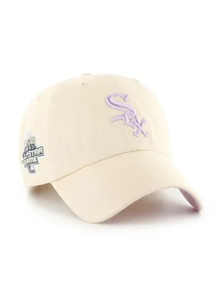 Бейсболка 47 brand MLB Chicago White Sox бежевий з аплікацією біла