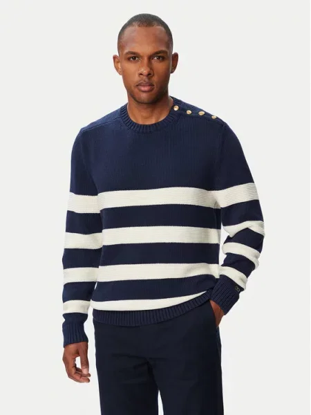 Tommy Hilfiger Пуловер Breton Тъмносин