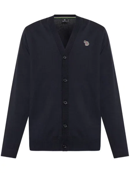 Kardigan Ps Paul Smith se zebřím vzorem modrý