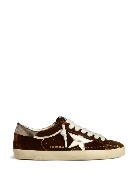 Sneakerși Golden Goose de catifea auriu