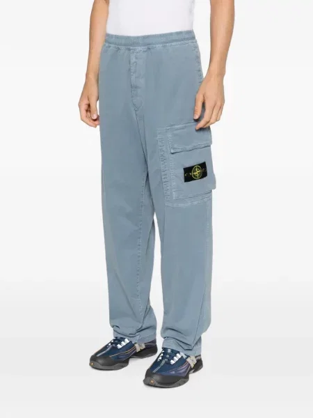 Pantaloni cargo Stone Island cu strasuri albastru