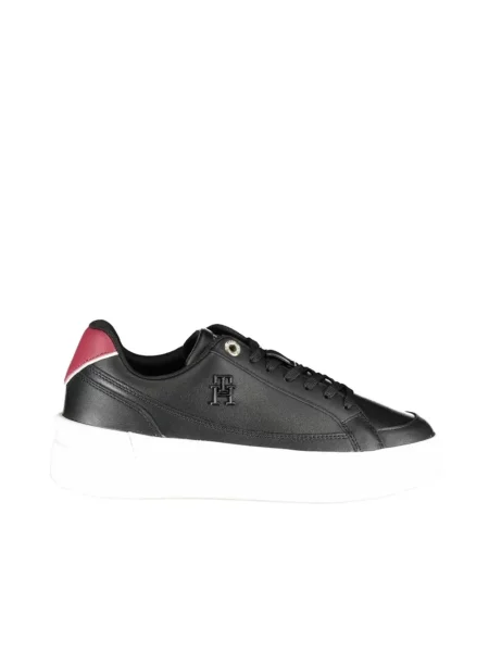 Sneakerși Tommy Hilfiger cu autograf negru