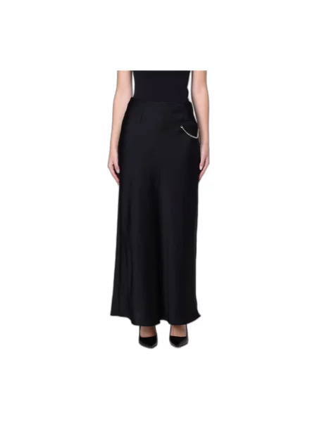 Satynowa długa spódnica maxi Armani Exchange czarna
