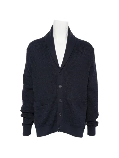 Gulerat cardigan Gant tricotate albastru