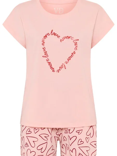 VIVANCE Pantaloni scurți roz / bordeaux roșu