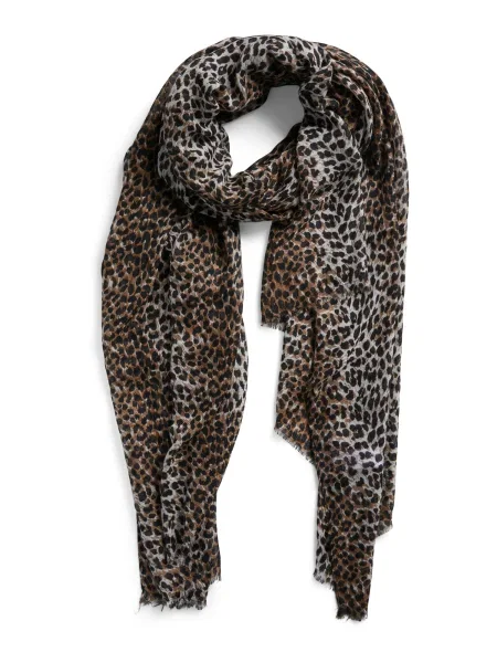 PIECES Šal smeđa / siva crna