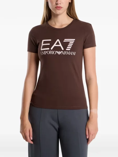 Tricou Ea7 Emporio Armani cu imagine maro