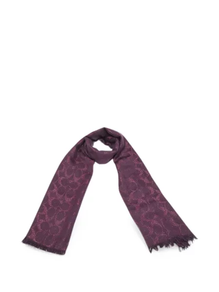 Fular Coach cu autograf violet
