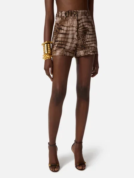 Шорти Elisabetta Franchi коричневі