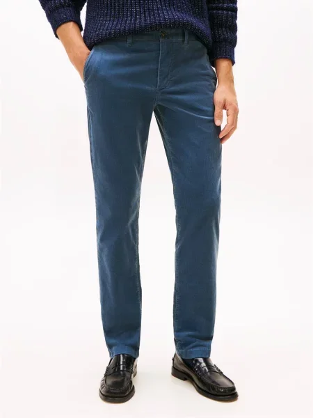 Tommy Hilfiger Pantaloni chino DENTON | Straight fit | catifea reiată albastru