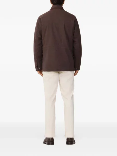 Geacă Hackett London cu model herringbone maro