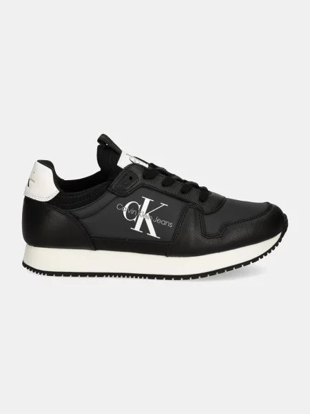 Superge Calvin Klein Jeans RUNNER SOCK LACEUP ML LTH črna
