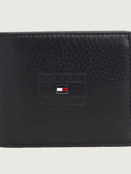 Tommy Hilfiger De piele portofel casual FLAG negru