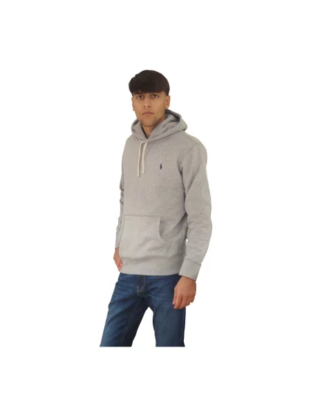 Bluza z kapturem Ralph Lauren z logo szara