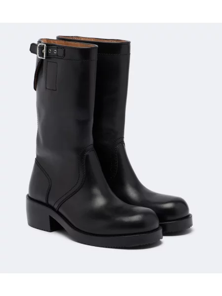 Botine Dries Van Noten din piele negru