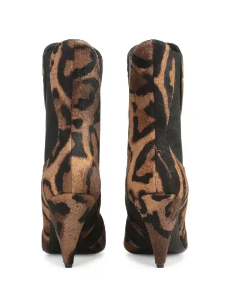 Cizme scurte Sergio Rossi cu imagine cu model leopard maro