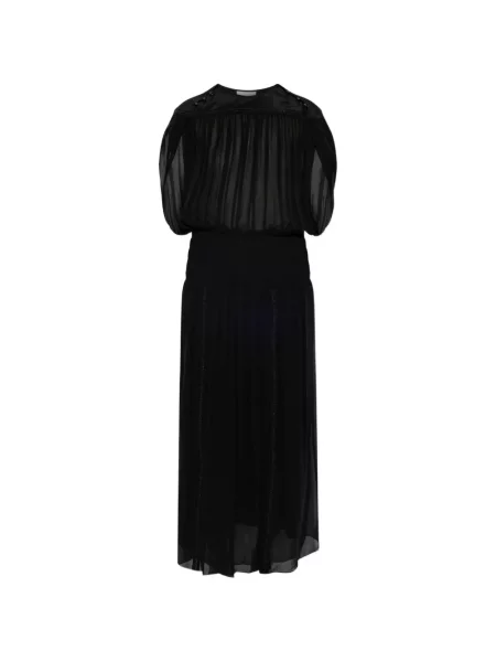 Rochie maxi Isabel Marant de mătase negru