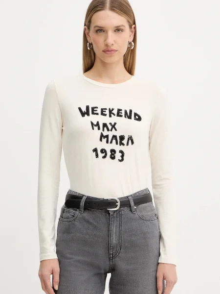Weekend Max Mara Tričko s dlouhým rukávem RENOIR béžové