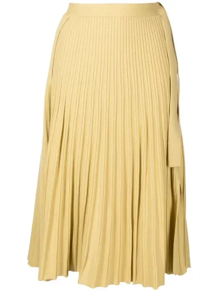 Fustă midi 3.1 Phillip Lim de lână galben