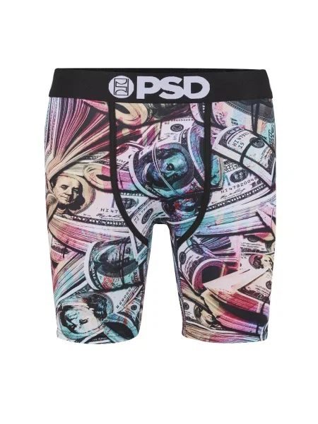 PSD Boxerky Money Chalk světle fialová / meruňková černá
