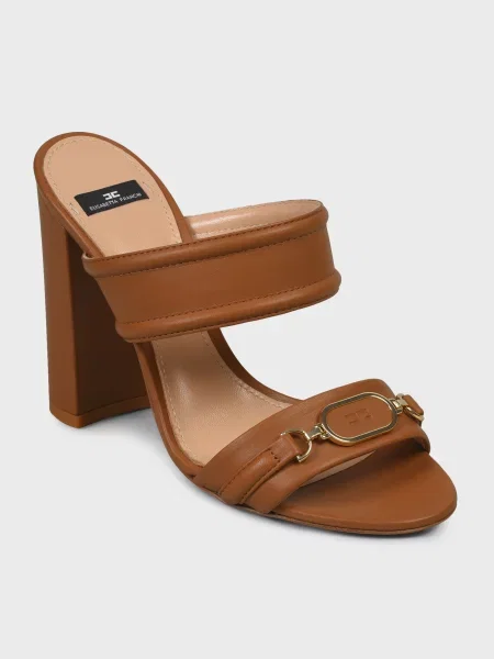 Шлепанцы Elisabetta Franchi коричневые