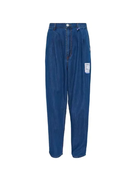 Pantaloni Maison Mihara Yasuhiro cu picior lat albastru