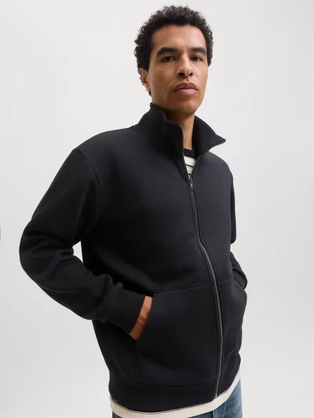 Кофта JACK & JONES BRADLEY SWEAT ZIP чорний