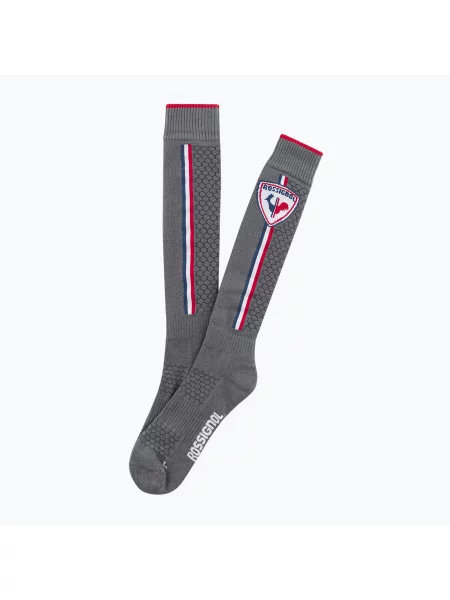 Мъжки ски чорапи Rossignol Strato Heather Grey черно