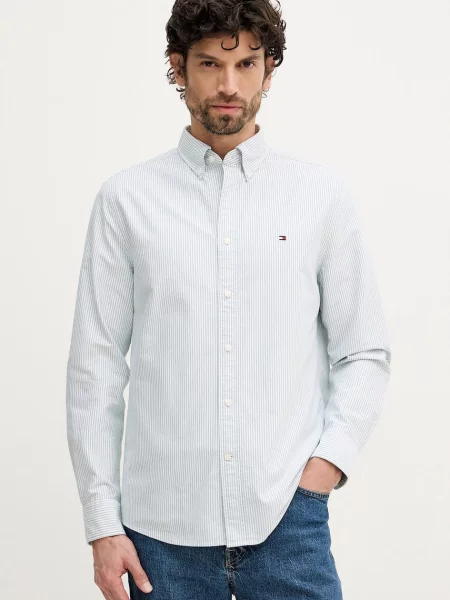 Tommy Hilfiger cămașă pentru bărbați din verde