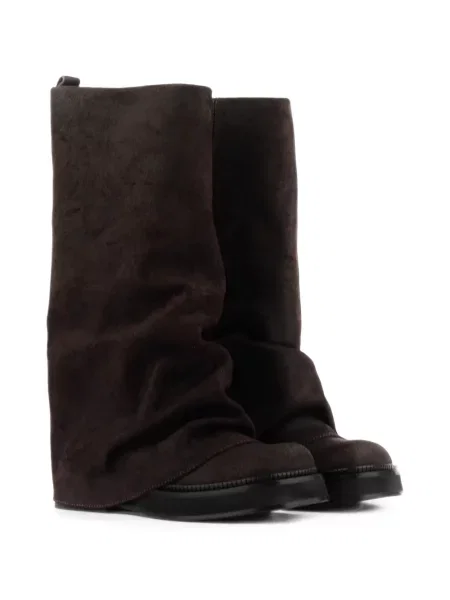 Botine The Attico din piele de căprioară maro