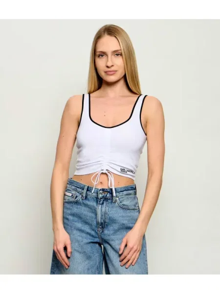 Karl Lagerfeld Jeans Top | Cropped Fit alb
