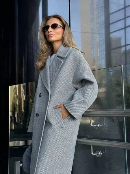 Пальто Milirud текстиль сірий