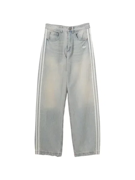 Blugi Adidas cu broderie maro