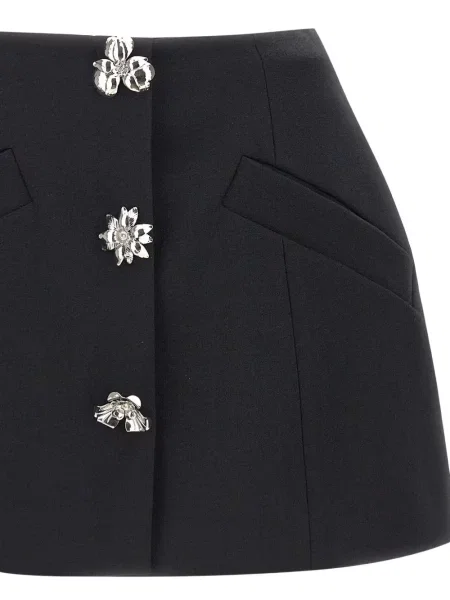 Φλοράλ μίνι φούστα Blumarine μαύρο