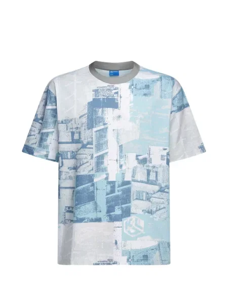 Tricou Karl Lagerfeld Jeans cu imagine albastru