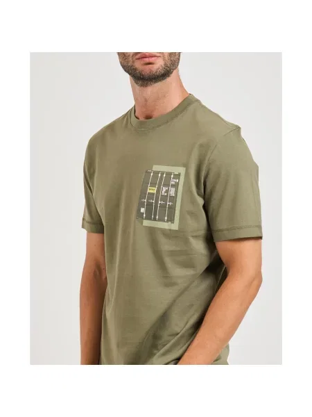 T-shirt o kroju z czystej bawełny zielona